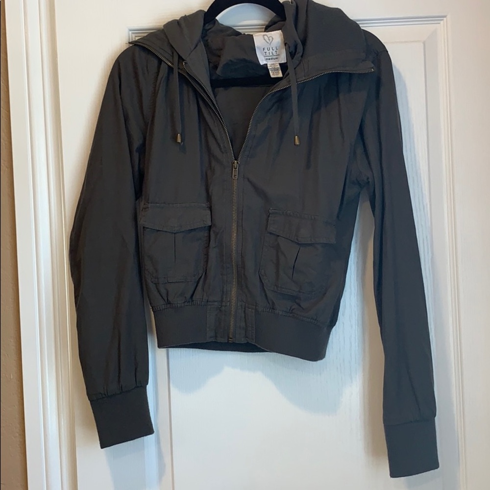 Army Green Zip Up